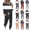 Women's 2-piece Striped Tracksuit Comfortable Hoodie Jogger Sweatpants Yoga Workout Tracksuit Set