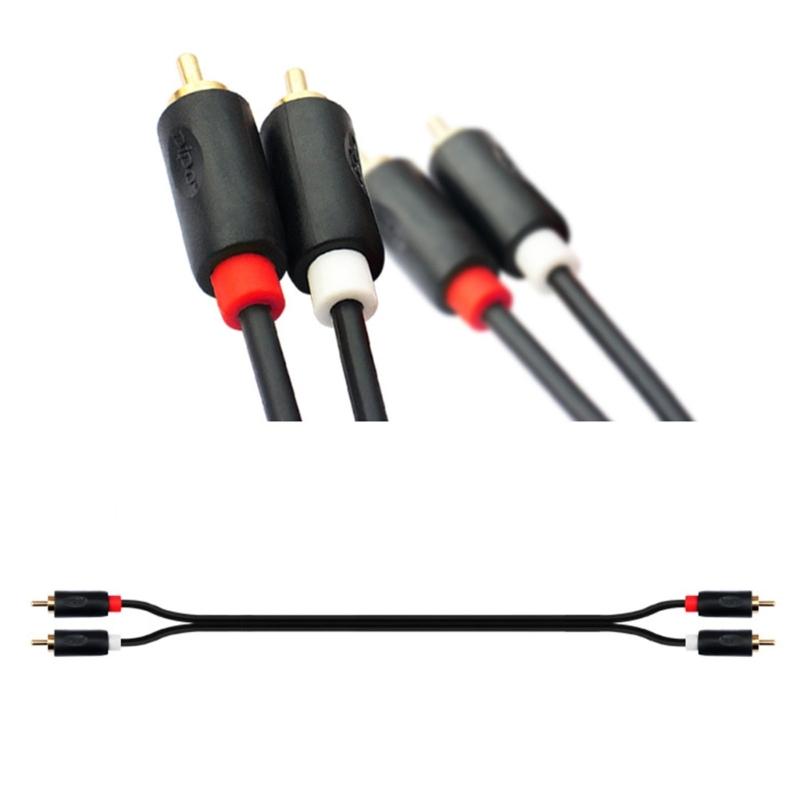 Аудиокабель 2RCA на 2 RCA «папа-папа» с позолоченными RCA разъемами для домашнего кинотеатра, DVD, ТВ, усилителя, CD, саундбокса