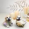 Animal Sculpture Dog Statue Gift Home Decor Resin Puppy Figurine Ornament for Desktop Cabinet Living