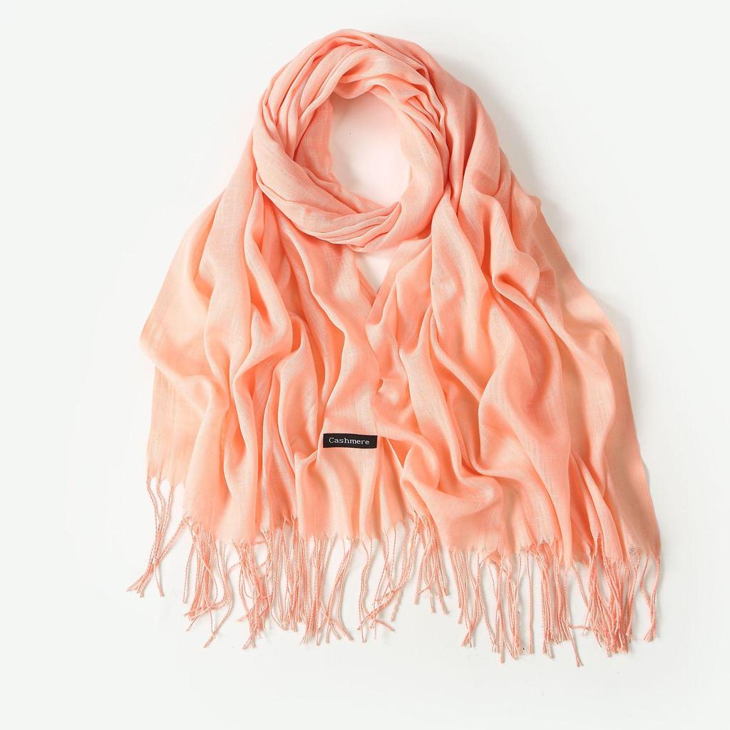 Шелковый солнцезащитный шарф: Модная шаль из бамбуковой пряжи с кисточками