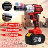 128Vf 520Nm 3500rpm Brushless Cordless Wrench Electric Socket Impact Wrench 19800mah Lithium-lon Battery Power Tools Kit