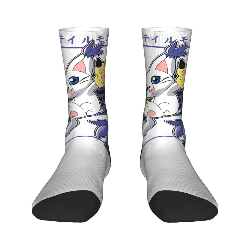 Winter Warm Hip-hop Unisex Digimon and Crests Socks Nostalgic Anime Breathable Skateboard Socks