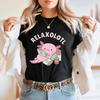 Футболка с аниме-аксолотлем и боба молочным чаем, женская, стиль Харадзюку, эстетичная, с графикой, футболки с бабл-ти, унисекс, смешная, оверсайз, повседневная, Корея