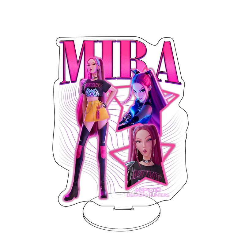 K-Pop Истребители Демонов Модель Стенда Персонажа Группа Истребителей Руми Эджиа Одри Фигурка Акриловая Подставка для Дисплея Аниме Декор Подарок для Девушки
