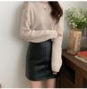 Юбка трапециевидной формы из искусственной кожи для женщин, осень-зима, винтажные однотонные шорты, мини-юбка, модная женская одежда в корейском стиле Y2k
