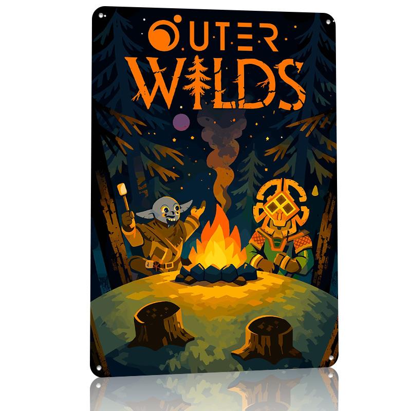 Outer Wilds Game Metal Poster Customized Wall Art Retro Vintage Tinplate Signs for Bedroom Decorations Home Decor Accessories