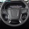 Для Chevrolet Silverado 1500/GMC Sierra 1500 2014-2018 наклейки на руль из углеродного волокна, аксессуары для салона автомобиля