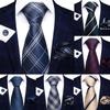 Solid Color Plaid Tie, Monochrome Men'S Tie, Tie Cufflinks Square Towel Set 8Cm