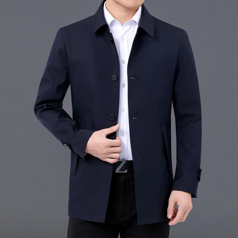 Ветровка из шелка Mulberry для мужчин и женщин, одежда для пап, повседневная куртка на тонких пуговицах среднего и пожилого возраста