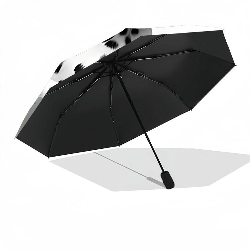 1pc Dalmatian Puppies Automatic Open/Close Umbrella 8-Rib Strong Frame, Portable Travel Umbrella for Women & Men, Birthday Gift Parties 024
