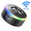 Waterproof Wireless Speaker with Suction Cup/RGB Light Bluetooth-Compatible 5.2 Hands-Free Call/FM Radio for Bathroom Sing-Along