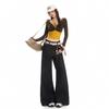 Autumn new micro-pull jeans women's dark wide-leg slim floor pants