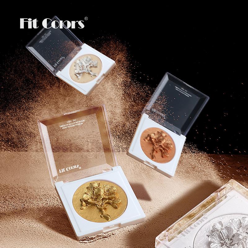 Подходящие цвета 3D Carving Plum Blossom High Disc Подтяжка тела Лицо Лицо Блестящая трехмерная восстанавливающая пудра