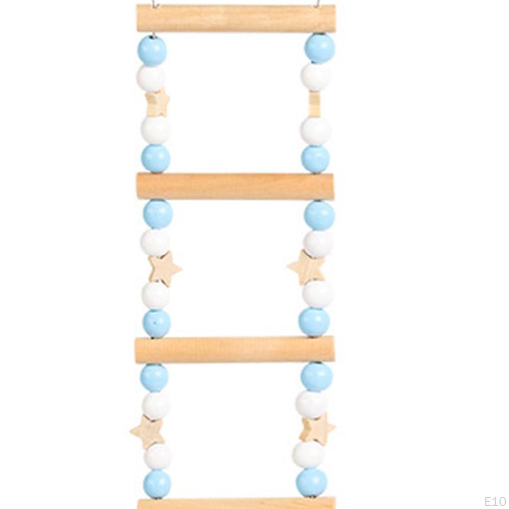 Bird Cage Perch Wooden Pet Swing Stand Parrot Hanging for Small Birds