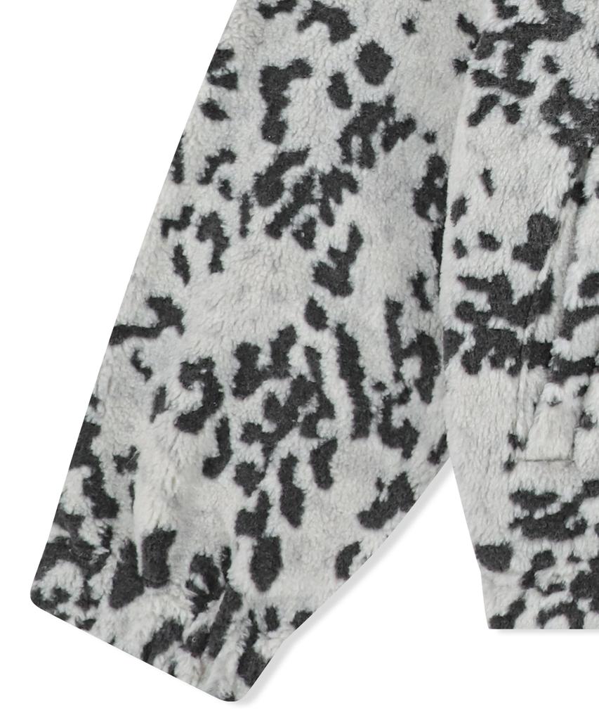 Yeseyesee Reversible Leopard Fleece Jacket Silver
