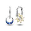 Round Circle Hoop Earrings For Women 925 Silver Heart Star Moon Sun Flower Zircon Opal Earrings Jewelry Gift