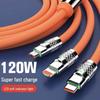 Jike Line Triple-Fast Charging Cable for Apple, Huawei & Android Devices