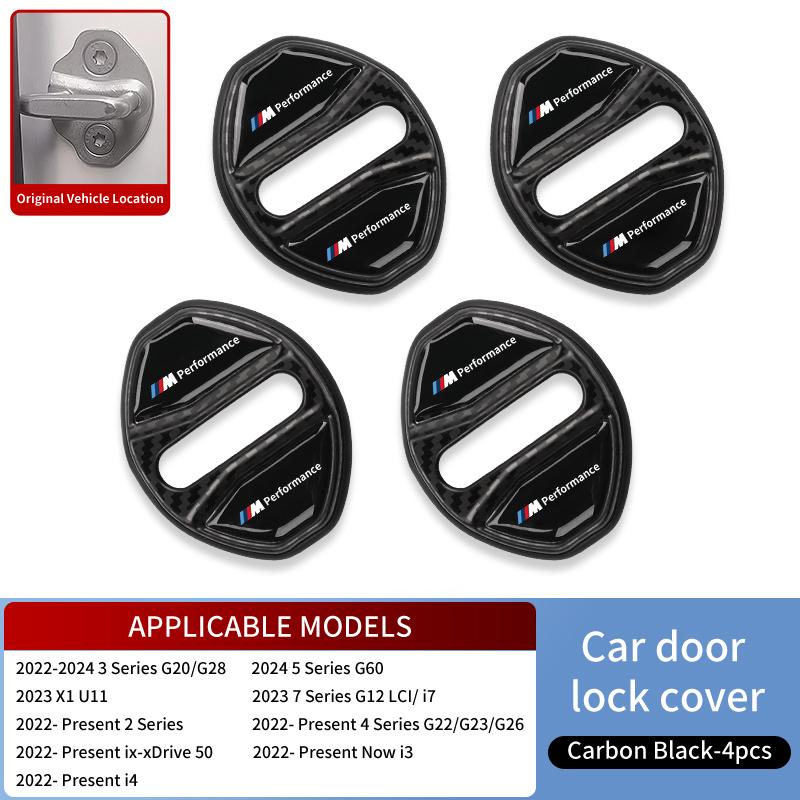 2025 Hot Car Door Lock Cover Anti-Rust Door Case Sticker Tools Accessories For BMW 1 3 5 Series X1 X4 X5 X7 G20 G38 F20 F39 F48