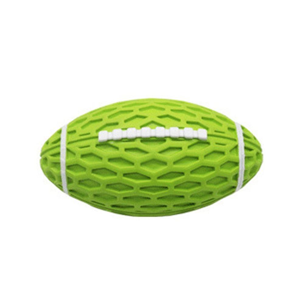 Rubber Squeaky Rugby Ball Oval Rugby Shape Pet Training Toy Dog Chew Toy Dog Training Game