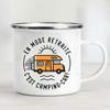 Camping Car Enamel Mug Adventure Together Cup Gift Idea for Camper Van Picnic Metal Insulating Outside Outdoor Festival Travel