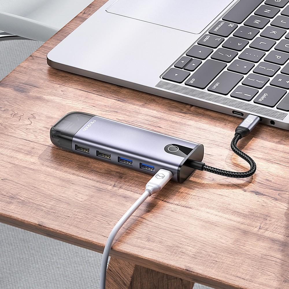 Mcdodo 10в1 Usb-C Rj-45 Vga Hdmi 4K концентратор для ноутбука Macbook M1 Hu-7420