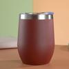350ml Insulated Eggshell Shaped Water Cup Stainless Steel Wine Glass Double-layer Vacuum Travel U-shaped Red Wine Coffee Mugs