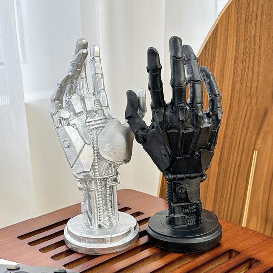 Gaming Controller Holder Stand Basketball Stand Cyberpunk Silverhand Mechanical Hand Desktop Gamepad Headphone Hanger Desktop Decoration Model