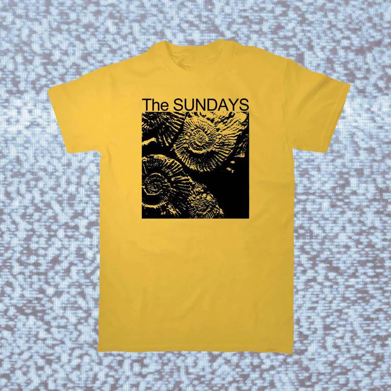 Vtg The Sundays Band Short Sleeve Cotton Yellow All Size Shirt JU1090