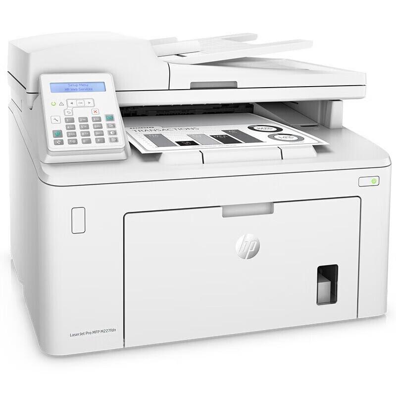 HP LaserJet Pro MFP M227fdn Black and White Multifunction Laser Printer CN plug (adapter included)
