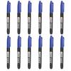 10-12PCs Permanent Marker Pen Fine/Thin & Crude/Twin Nib 1.5mm Waterproof Oil-Based Ink Black Blue Red School Office Supplies