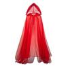 Костюм для косплея призрака на Хэллоуин, плащ, взрослый, с капюшоном, на шнуровке, в полный рост, прозрачная накидка с капюшоном большого размера
