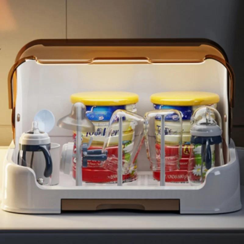 Baby Feeding Bottle Drain Rack Nipple Feeding Cup Holder with Cover Storage Drying Rack Bottle Cleaning And Drying Machine