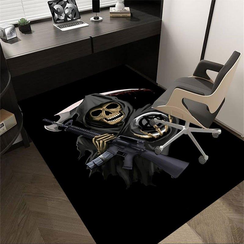1pc Sons of Anarchy themed Office Carpet Chair Mats - durable polyester rug for home theater, office, dorm room decor - tA61