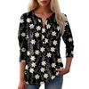 Women's Fashion Casual Long Sleeve Round Neck Floral Print Top