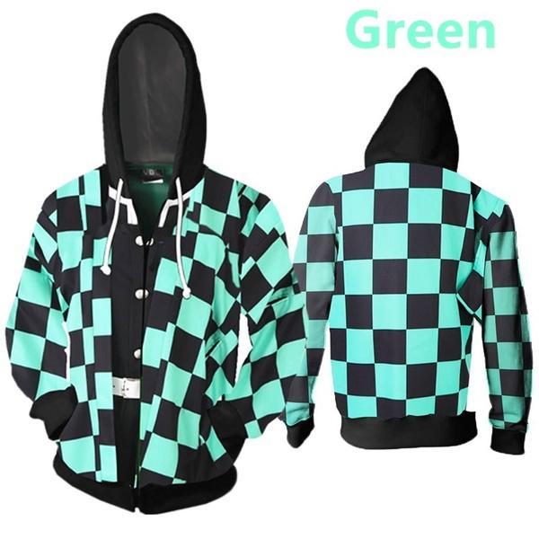 Аниме Demon Slayer Kimetsu No Yaiba Agatsuma Zenitsu Tomioka Giyuu Kamado Tanjirou Толстовка на молнии для косплея