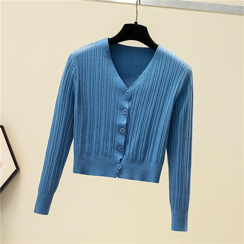 Осенний облегающий повседневный вязаный кардиган для женщин с длинным рукавом, верхняя одежда, элегантный свитер, куртка для женщин, зимняя мода, теплый трикотаж, кардиганы 24745