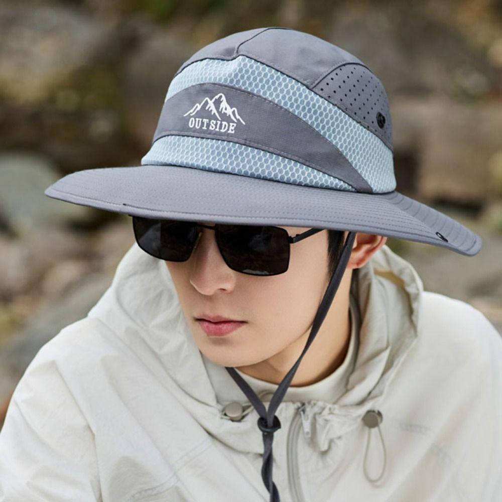 Quick-dry Folding Bucket Hat Nylon Sun Hat Casual Hiking Cap Travel