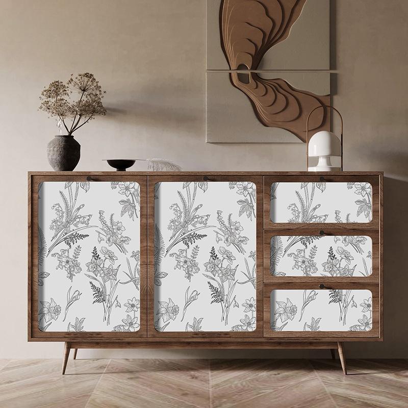 Waterproof PVC Self-adhesive Wallpaper Bedroom Background Wall Furniture Renovation Sticke