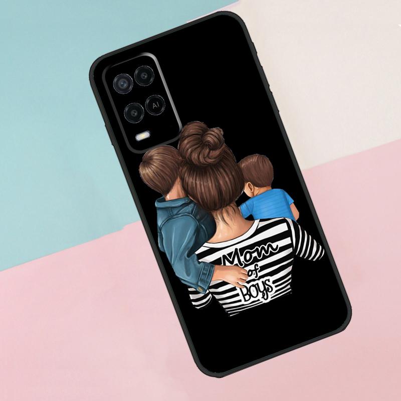Super Dad Mom Baby Girl Twin For Oppo A16 A76 A96 A15 A80 A60 A40 A94 A54 A98 A78 A18 A38 A58 A17 A77 A74 A57S Phone Case