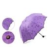 1pc Portable Water Encounter Flowering Sunny Umbrella Lady UV Protection Solid Color Sun Umbrella Windproof Travel Umbrellas