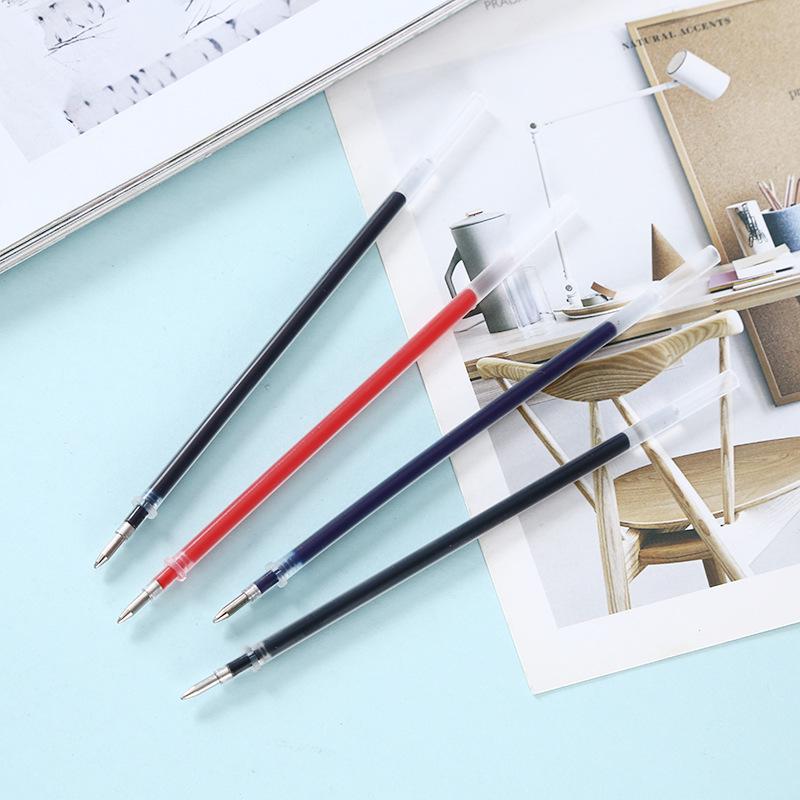 Гелевые стержни для ручек с пулевидным наконечником 0,5 мм — черные, красные, синие — универсальные, подходят для ручек европейского стандарта для подписи