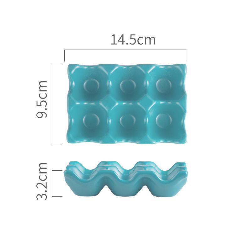 6-сеточный керамический лоток для хранения яиц, держатель для яиц, дозатор для холодильника, бытовой ящик для хранения яиц, кухонный органайзер, контейнеры