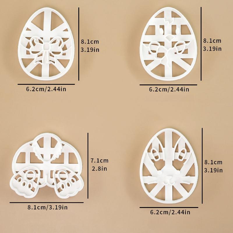 Easter Cookie Cutter Rabbit Mold Stamp Kids Easter Party Bunny Embosser Biscuit Mold Baking Tool Easter Decorations Supplies