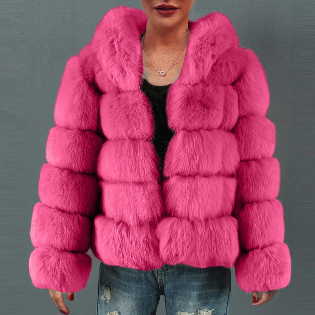 Женское модное повседневное пальто из искусственной шерсти