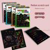 Medium Children’s Colorful Graffiti Scratch Art Book - Fun Drawing Paper for Elementary Students