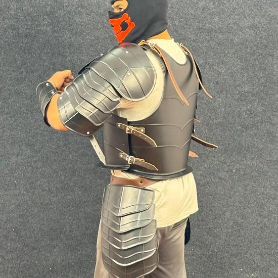Medieval Dark Drake Knight Full Armor Suit Full Body Knight Cosplay LARP Costume with Cuirass, Pauldrons Greaves.