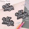 Embroidery Logo English Letter Badge Clothing Accessories Down Jacket Patch Sticker Black Embroidery Cloth Sticker