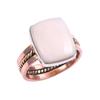 Кольцо из стерлингового серебра 925 пробы с натуральным розовым опалом, двухцветное, размер 10 y0g02