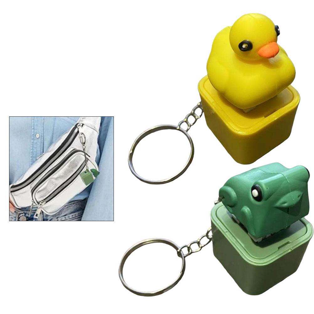 Anxiety Relief Tool Duck Quacking Toy Quacking Keychain Stress Reliever Toy