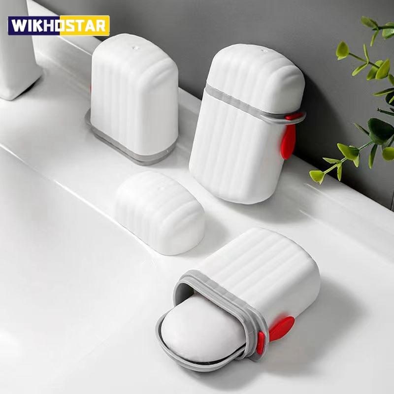 Fashion Portable Sealed Waterproof Soap Box for Travel, Hiking, and Camping - Draining Design